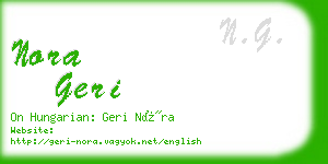 nora geri business card